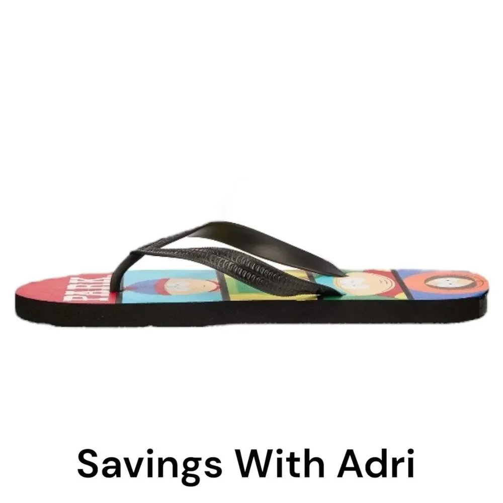 Men's Flip Flops/Beach Sandals Sz 13 Multi Color South Park